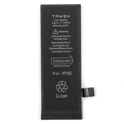 Акумулятор TAMEX для iPhone SE 2000 mAh/підвищеної ємності Акумулятор TAMEX для iPhone SE 2000 mAh/підвищеної ємності