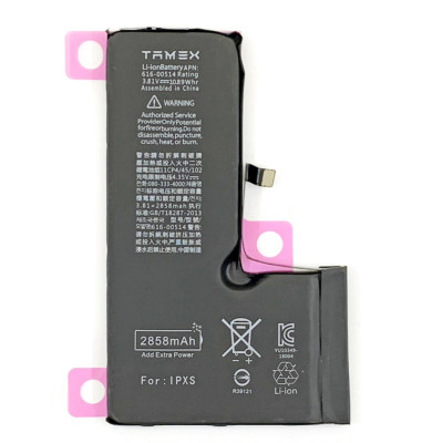 Акумулятор TAMEX для iPhone XS 2858 mAh/616-00514/підвищеної ємності Акумулятор TAMEX для iPhone XS 2858 mAh/616-00514/підвищеної ємності
