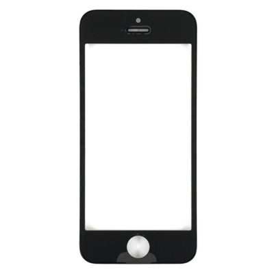Скло дисплея для переклеювання iPhone 5g Black (OCA плівка+Рамка)