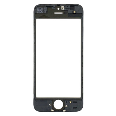 Скло дисплея для переклеювання iPhone 5g Black (OCA плівка+Рамка)
