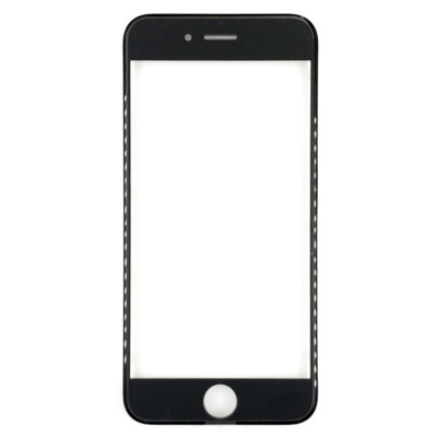 Скло дисплея для переклеювання iPhone 6g Black (OCA плівка+Рамка)