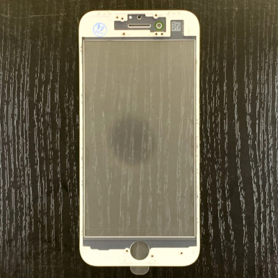 Скло дисплея для переклеювання iPhone 8 White (OCA плівка+Рамка)