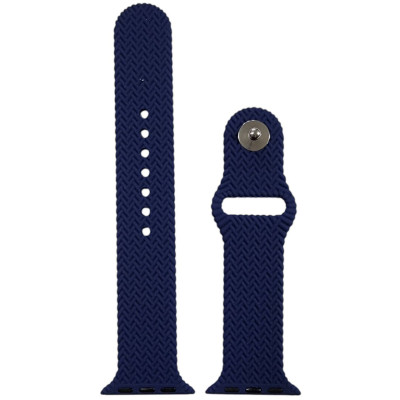 Ремінець Soft Touch плетений для Apple Watch 38/40/41/42mm(ser.10)- синій Ремінець Soft Touch плетений для Apple Watch 38/40/41/42mm(ser.10)- синій