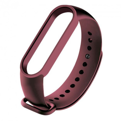 Ремінець силіконовий для Mi Band 3/4- марсала Ремінець силіконовий для Mi Band 3/4- марсала