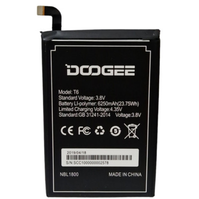 Акумулятор для Doogee T6/T6 PRO (9100175) Акумулятор для Doogee T6/T6 PRO (9100175)
