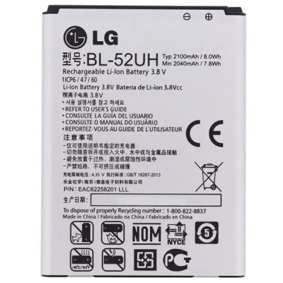 Акумулятор для LG Spirit H422/D280N/D285/D320/D325 DUAL SIM (BL-52UH) Акумулятор для LG Spirit H422/D280N/D285/D320/D325 DUAL SIM (BL-52UH)