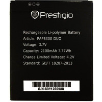 Акумулятор для Prestigio MultiPhone Pap5300 2100 mAh (PAP5300) Акумулятор для Prestigio MultiPhone Pap5300 2100 mAh (PAP5300)