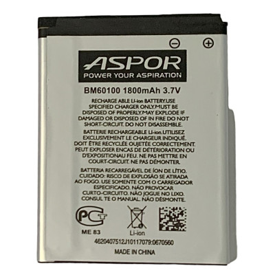 Акумулятор Aspor для HTC One SV C520e / Desire 500 (BM60100) Акумулятор Aspor для HTC One SV C520e / Desire 500 (BM60100)
