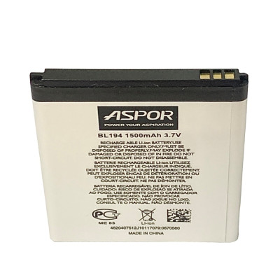 Акумулятор Aspor для Lenovo BL-194 (A288T / A520 / A660 / A690 / A698t / S760 / S850e) Акумулятор Aspor для Lenovo BL-194 (A288T / A520 / A660 / A690 / A698t / S760 / S850e)