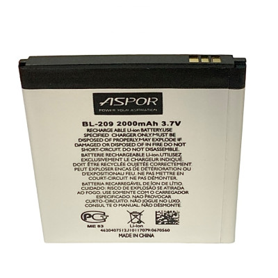 Акумулятор Aspor для Lenovo BL-209 (A516 / A378 / A706 / A760) Акумулятор Aspor для Lenovo BL-209 (A516 / A378 / A706 / A760)