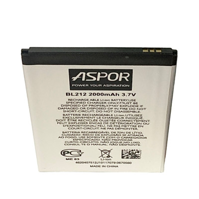 Акумулятор Aspor для Lenovo BL-212 (S898T / A620T / A628T) Акумулятор Aspor для Lenovo BL-212 (S898T / A620T / A628T)