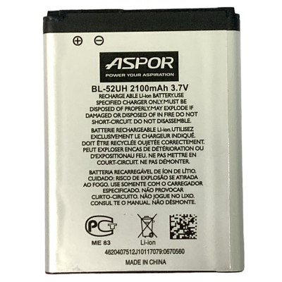 Акумулятор Aspor для LG BL-52UH (L70 Optimus) Акумулятор Aspor для LG BL-52UH (L70 Optimus)