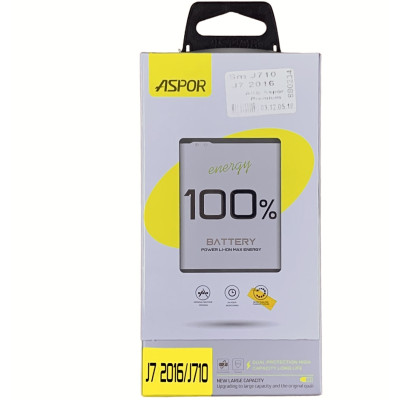 Акумулятор Aspor Premium для Samsung J710 / J7 2016 (EB-BJ710CBE)