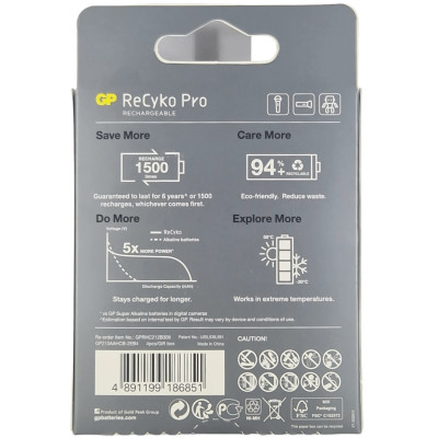 Акумулятор R6 (AA) GP ReCyko Professional (2000mAh) 4bl (ціна за 1шт)