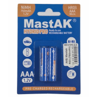 Акумулятор R03 (AAA) Mastak (750mAh) Ni-Mh 2bl (ціна за 1шт) Акумулятор R03 (AAA) Mastak (750mAh) Ni-Mh 2bl (ціна за 1шт)