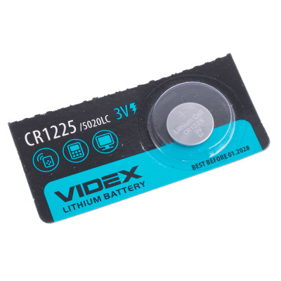 Батарейка CR1225 Videx 3V (ціна за 1шт) Батарейка CR1225 Videx 3V (ціна за 1шт)