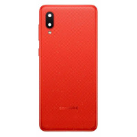 Задня кришка для Samsung A02 / A022 (зі склом камери) Red
