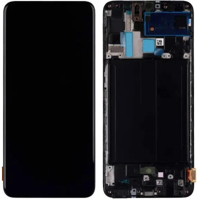 Дисплей для мобільного телефона Samsung A70/A705 Original (PRC), with frame з тачскріном Black