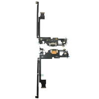 Шлейф з конектором зарядки для iPhone 12 Pro Max (мікрофон, компоненти) Original Black Шлейф з конектором зарядки для iPhone 12 Pro Max (мікрофон, компоненти) Original Black