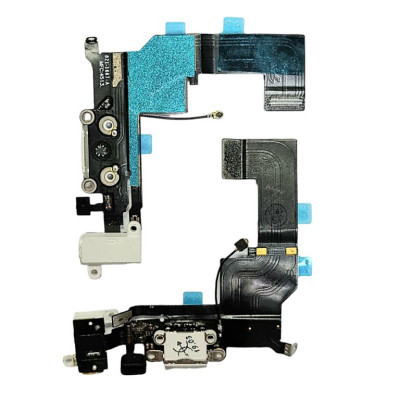 Шлейф з конектором зарядки для iPhone 5S (мікрофон) White