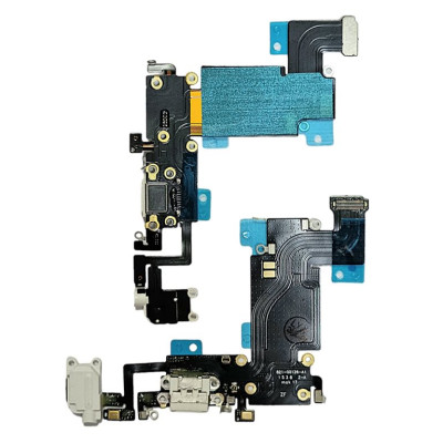 Шлейф з конектором зарядки для iPhone 6S Plus (мікрофон) AAA White