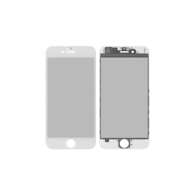 Скло дисплея для переклеювання iPhone 6g White (OCA плівка+Рамка)