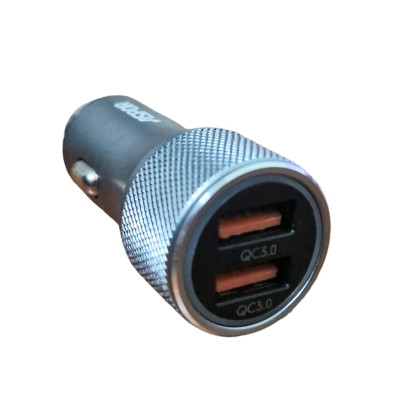 Автомобільний зарядний пристрій Aspor A905 (2USB/36W)- графітовий