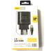 Мережевий зарядний пристрій Aspor A811 IQ /QC (2USB/2.4A) + USB кабель Type-C- чорний