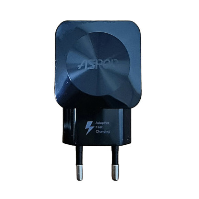 Мережевий зарядний пристрій Aspor F13C Carbon Series 2.1A/2USB- чорний