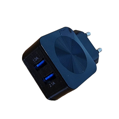 Мережевий зарядний пристрій Aspor F13C Carbon Series 2.1A/2USB- чорний