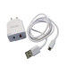Мережевий зарядний пристрій Aspor A826 PD 20W + QC Fast Charger + USB кабель Micro- білий