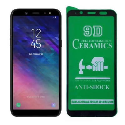 Плівка захисна CERAMiCS 9D для Samsung J6 2018/J600/A6 2018/A600- чорний