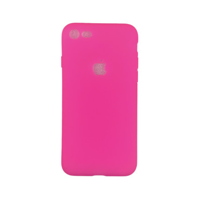 Накладка Soft Touch для iPhone 7/8 з яблуком- малиновий Накладка Soft Touch для iPhone 7/8 з яблуком- малиновий