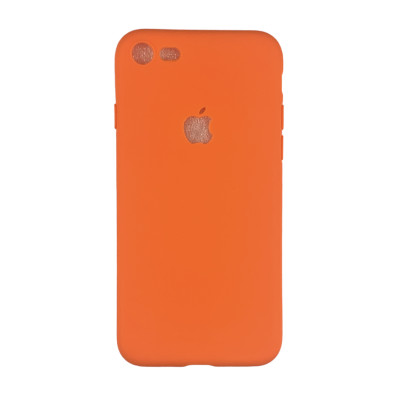 Накладка Soft Touch для iPhone 7/8 з яблуком- помаранчевий Накладка Soft Touch для iPhone 7/8 з яблуком- помаранчевий
