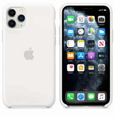 Накладка (з мікрофіброю) Silk для iPhone 11 Pro Max- №9 білий
