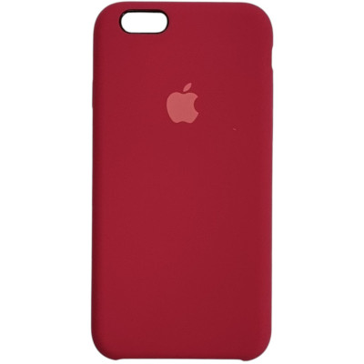 Накладка (з мікрофіброю) Silk для iPhone 6- №37 рожево- червоний