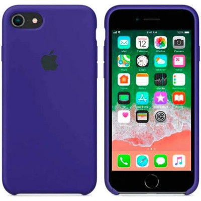 Накладка (з мікрофіброю) Silk для iPhone 6 Plus- №44 блискучий- синій
