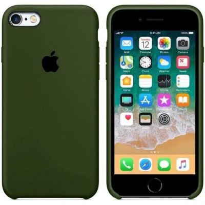Накладка (з мікрофіброю) Silk для iPhone 6 Plus- №45 army green