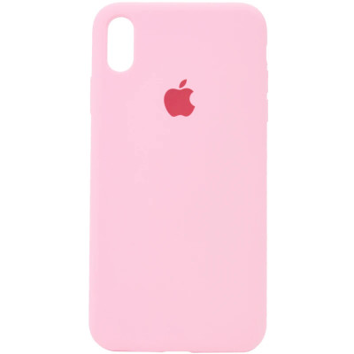 Накладка (з мікрофіброю) Silk для iPhone X/XS- №6 світло- рожевий