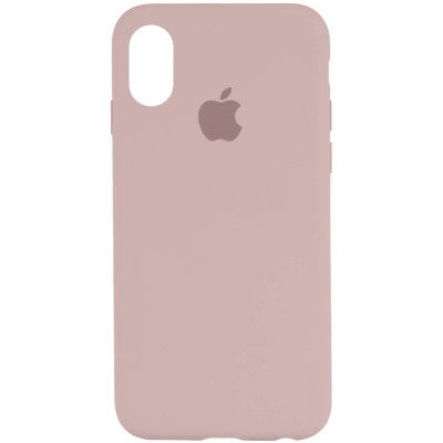 Накладка (з мікрофіброю) Silk для iPhone XS Max- №19 рожевий пісок