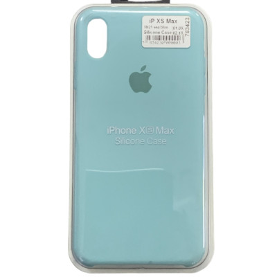 Накладка (з мікрофіброю) Silk для iPhone XS Max- №21 морської- синій