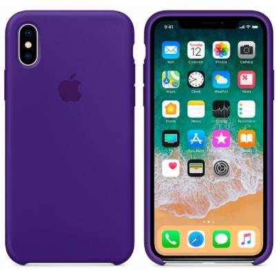 Накладка (з мікрофіброю) Silk для iPhone XS Max- №34- фіолетовий