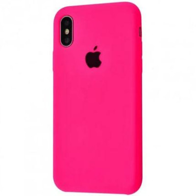 Накладка (з мікрофіброю) Silk для iPhone XS Max- №38 блискучий- рожевий