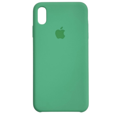 Накладка (з мікрофіброю) Silk для iPhone XS Max- №47 м`ятний