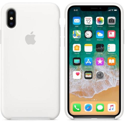 Накладка (з мікрофіброю) Silk для iPhone XS Max- №9 білий