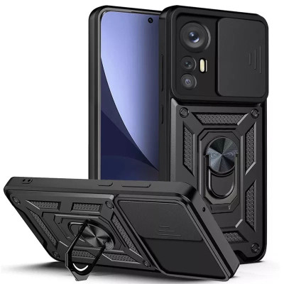 Протиударний чохол Camshield Serge Ring для Xiaomi 12 Lite- чорний Протиударний чохол Camshield Serge Ring для Xiaomi 12 Lite- чорний