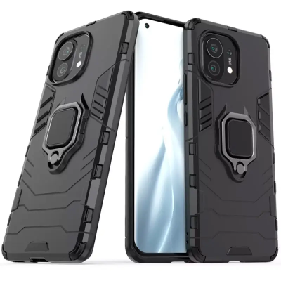 Протиударний чохол Transformer Ring for Magnet для Xiaomi Mi 11- чорний Протиударний чохол Transformer Ring for Magnet для Xiaomi Mi 11- чорний