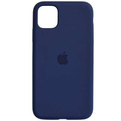 Накладка (з мікрофіброю) Silk Full Protective для iPhone 11- нічний синій