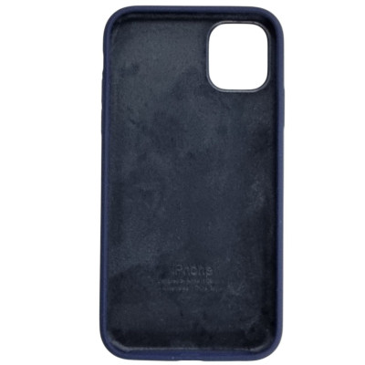 Накладка (з мікрофіброю) Silk Full Protective для iPhone 11- нічний синій