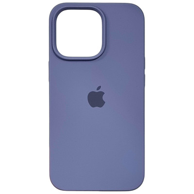 Накладка (з мікрофіброю) Silk Full Protective для iPhone 13 Pro (6.1`)- лавандовий сірий